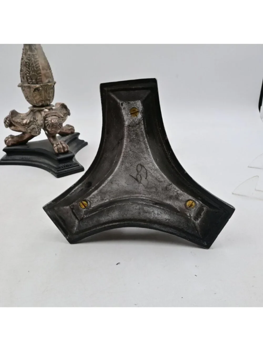 Silverplate Candlestick Holders Ornate Renaissance Lion Feet